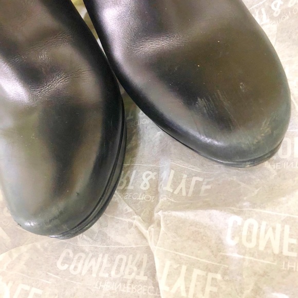 Calvin Klein Black Leather Knee HIgh Boots - Picture 3 of 5